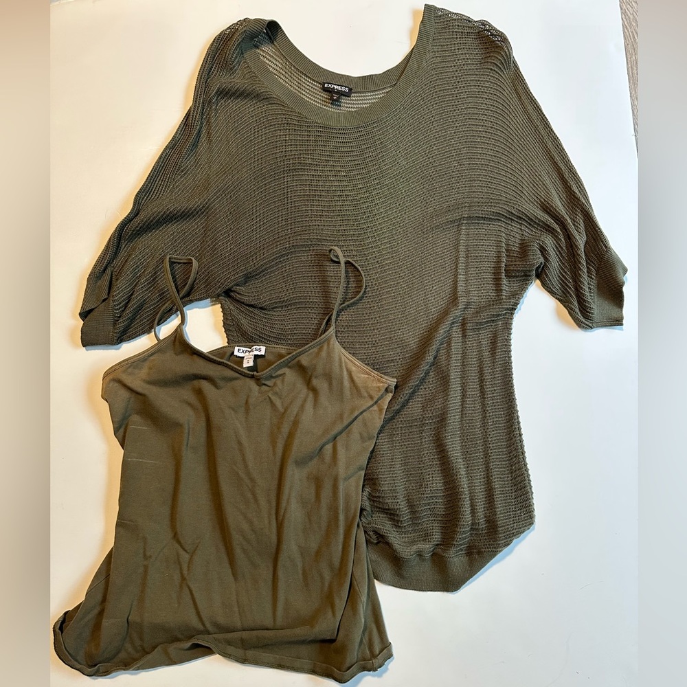 Express shirts. Two one sweater and a cami. Both medium.